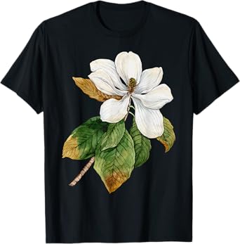 Boho Flower Magnolia Graphic Botanical Gardener Nature Lover T-Shirt