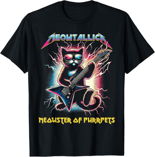 Meowtallica Meowster Of Purrpets - Funny Cat T-Shirt