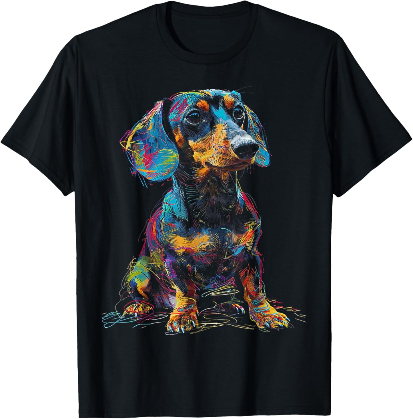 Dachshund Motif Pet Illustration Dog Dachshund T-Shirt