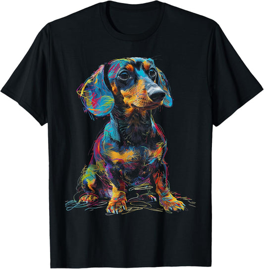 Dachshund Motif Pet Illustration Dog Dachshund T-Shirt