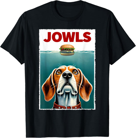 Funny Beagle and Hamburger Parody Jowls Dog Lover T-Shirt