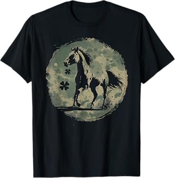 Horse Shamrock St. Patrick's Day Saint Paddy's Irish Clover T-Shirt