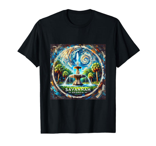 Savannah Fountain, Savannah Georgia T-Shirt