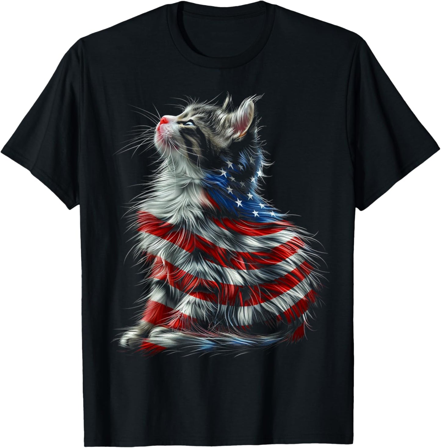 Memorial Day Cat and Independence Day Pride T-Shirt