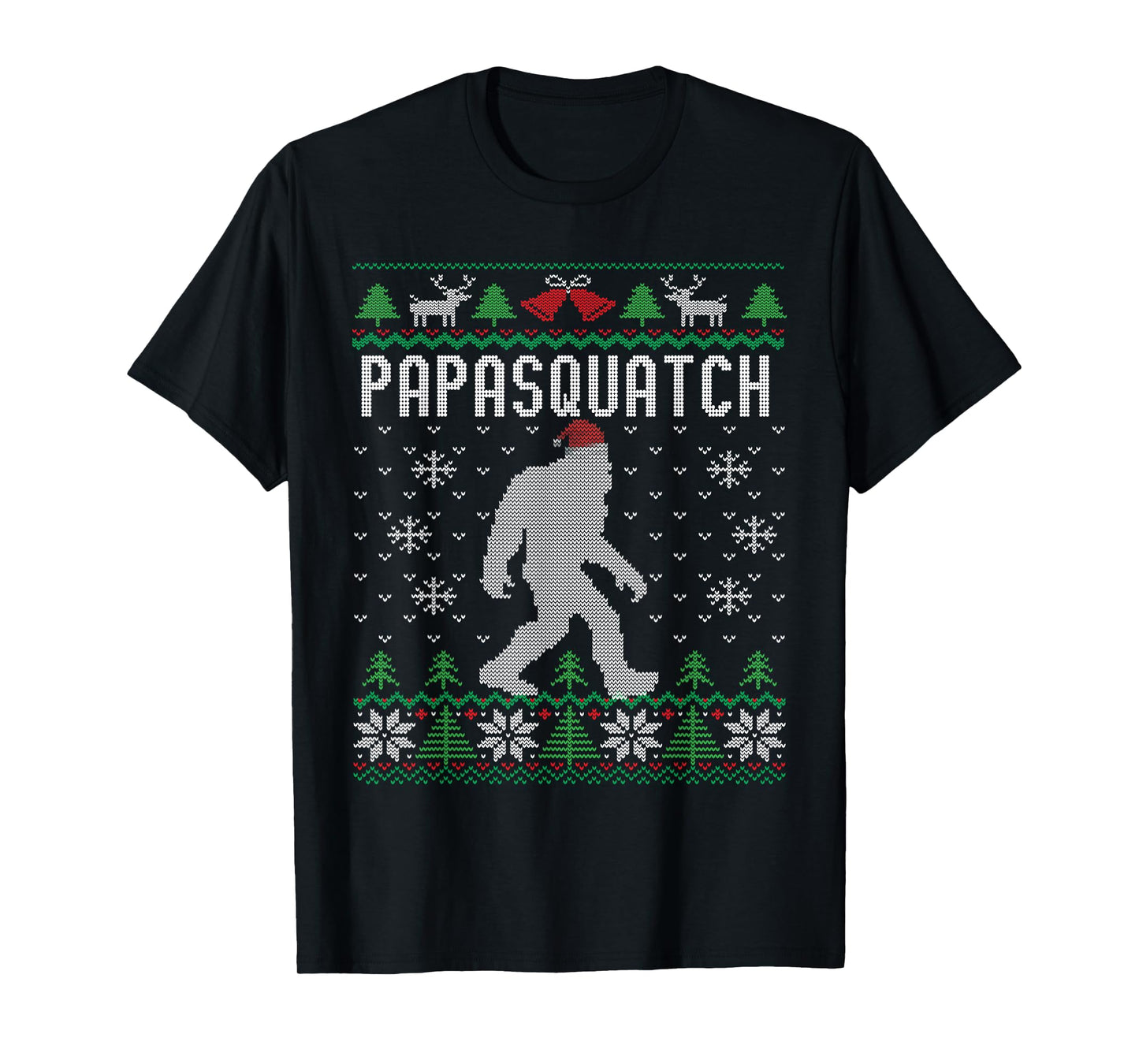 Bigfoot Santa Ugly Christmas Pajamas Dad T-shirt T-Shirt
