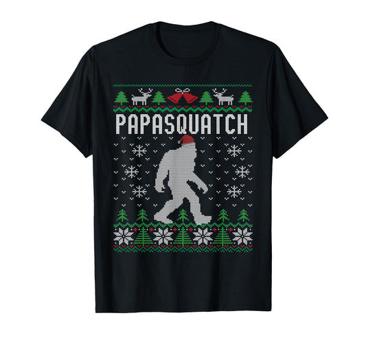 Bigfoot Santa Ugly Christmas Pajamas Dad T-shirt T-Shirt