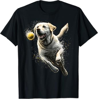 Yellow Labrador Retriever chasing a ball Labrador Retriever T-Shirt