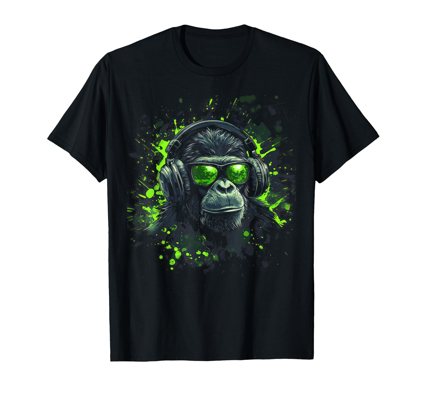 Cool Pop Art Graphic Music Techno Festival DJ Funny Monkey T-Shirt