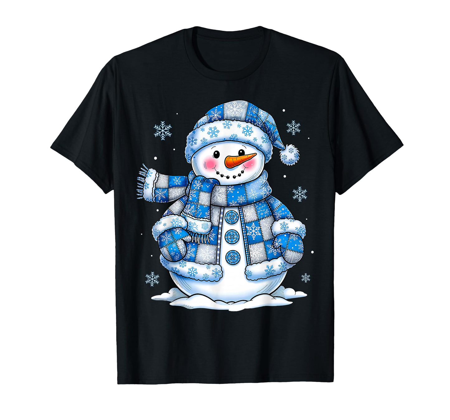 Funny Snowman Snowflake Merry Christmas Xmas Family Holiday T-Shirt