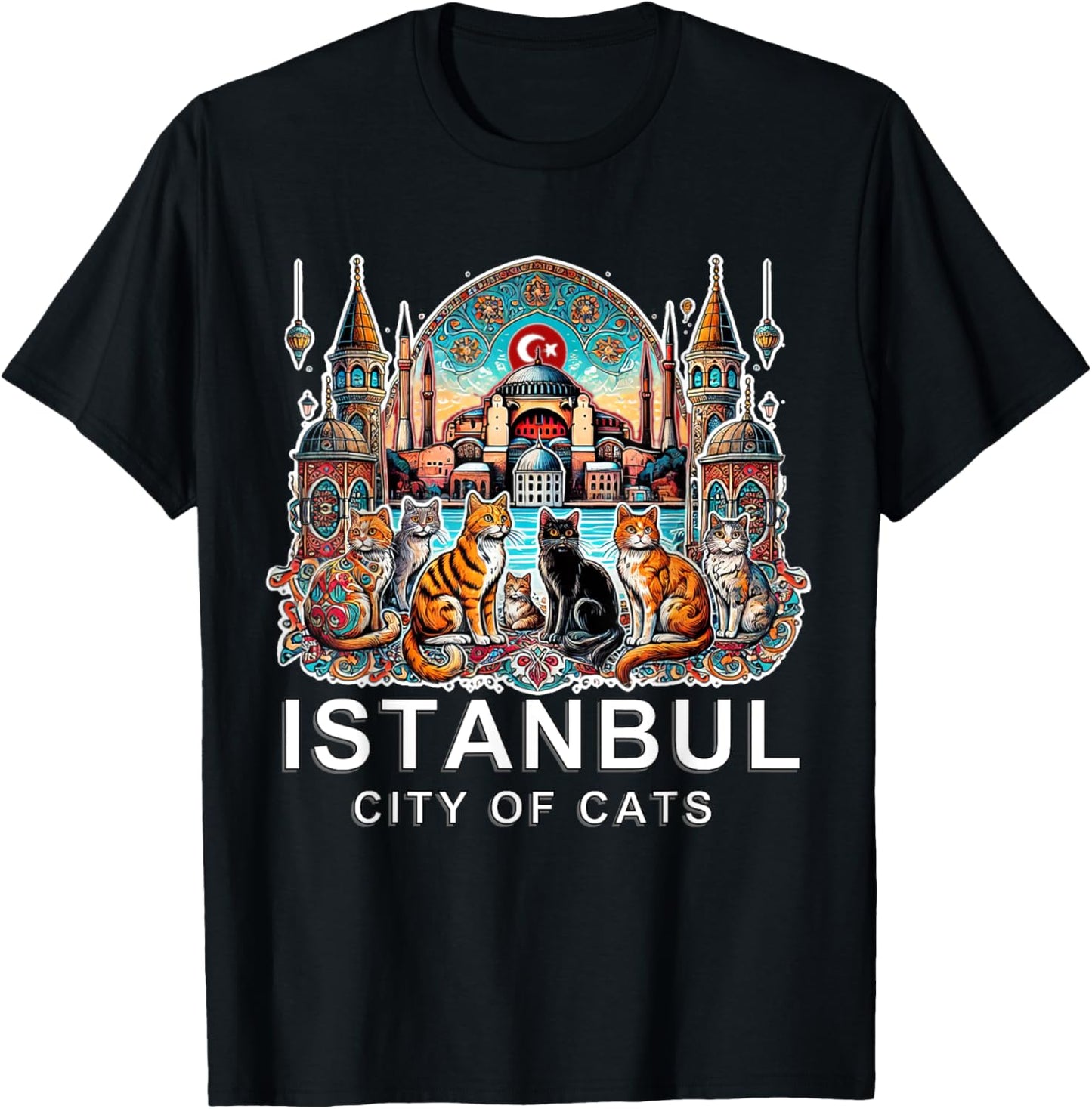 Istanbul, Turkey - City of Cats II - in Turkish White T-Shirt