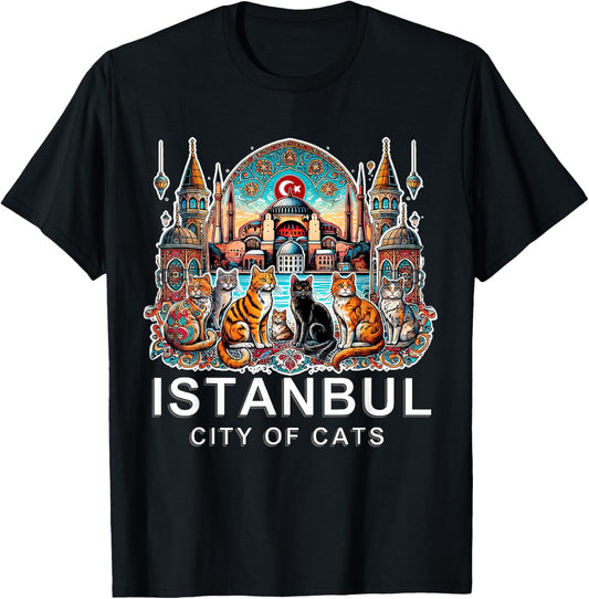 Istanbul, Turkey - City of Cats II - in Turkish White T-Shirt