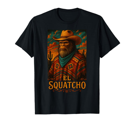 Mexican Sasquatch Sombrero Mountains Bigfoot El Squatcho T-Shirt