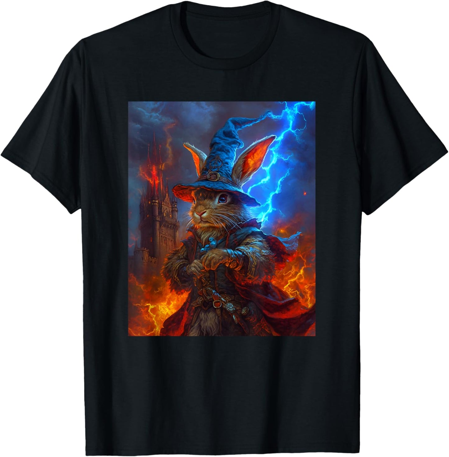 Epic Fantasy Wizard Rabbit T-Shirt