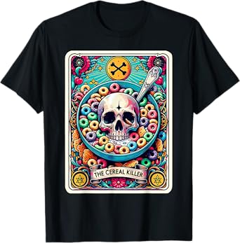The Cereal Killer Funny Tarot Card T-Shirt
