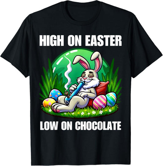 Easter Bunny Marijuana Cannabis Weed Funny 420 Humor Gift T-Shirt