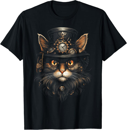 Steampunk Cat Steampunk art T-Shirt