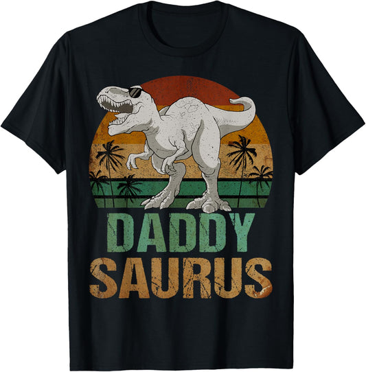 Daddysaurus T Rex Dinosaur Daddy Saurus Father's Day T-Shirt