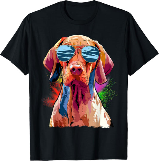 Viszla Lovers Design Pop Art Funny Vizsla Dog T-Shirt