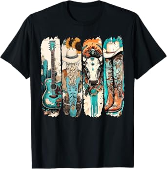 Western Cowgirl Retro Southern Cowgirl Western Girl Vintage T-Shirt