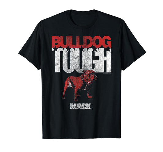 Mack Trucks Bulldog Tough Distressed Logo Trucker T-Shirt