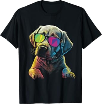 Labrador Retriever, Lab Dog Puppy With Sunglasses, Lab Mom Men Women Kids T-Shirt