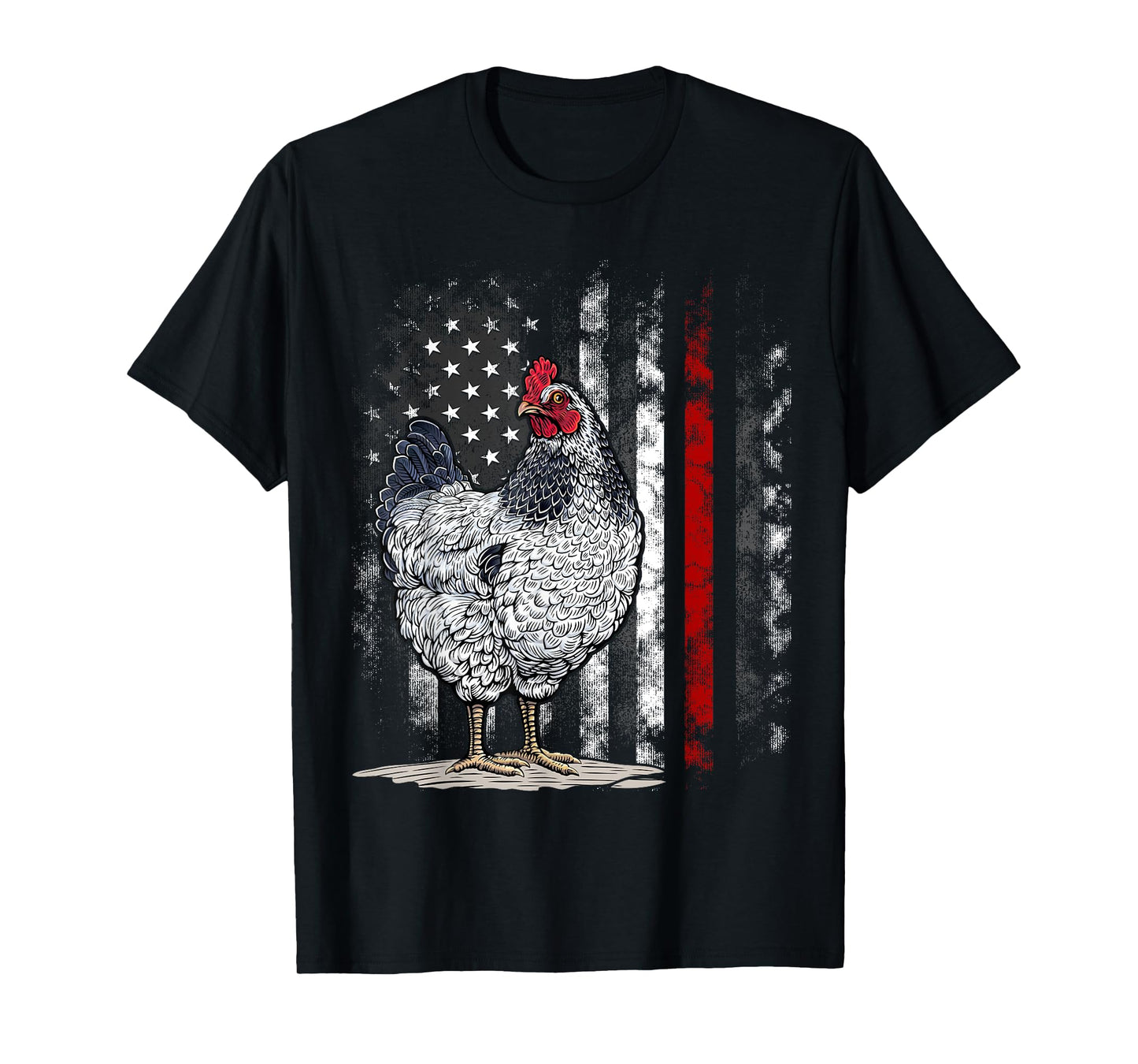 American Flag Chicken Vintage Farm Animal Farmer T-Shirt