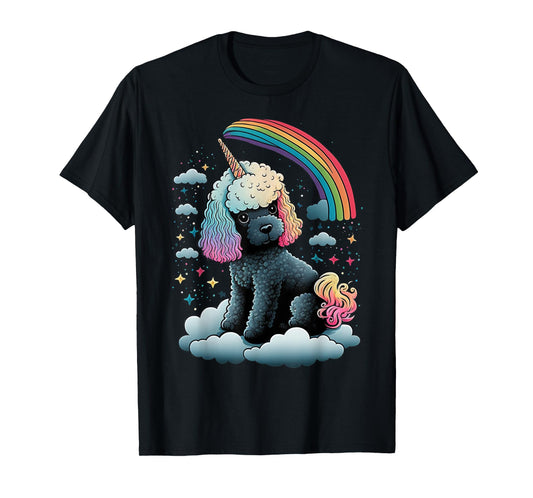 Toy Poodle Unicorn on Rainbow Unicorn Poodle T-Shirt