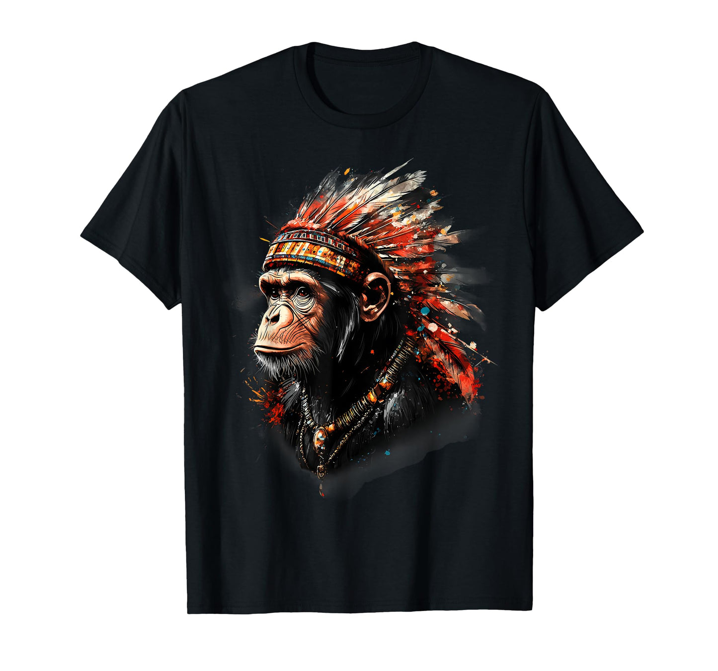 Native American Indian Chief Native American Pride Monkey T-Shirt