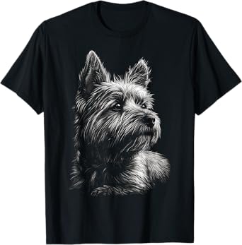 Cairn Terrier Dog Motif Pet Art Cairn Terrier Men Women Kids T-Shirt