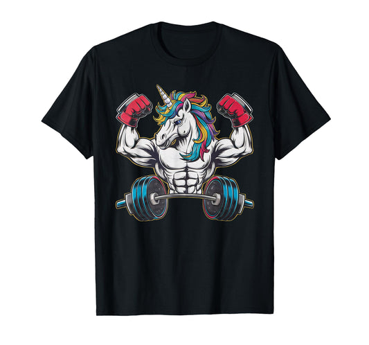 Unicorn Powerlifting Weightlifting Gym Strongman Deadlifts T-Shirt