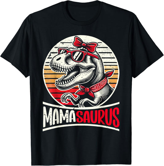 Mamasaurus T Rex Dinosaur T-Rex Mama Saurus Retro Women T-Shirt