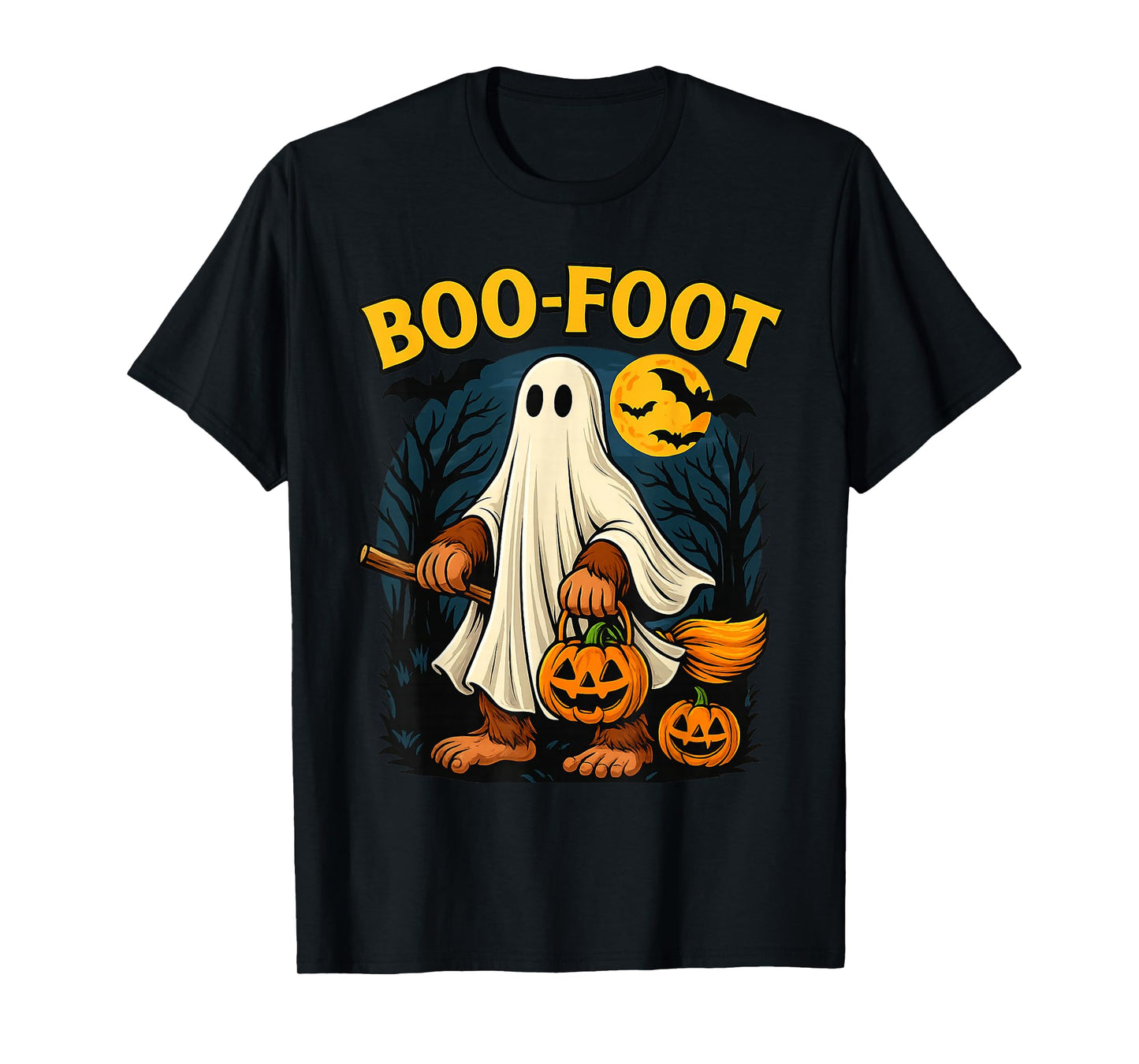 Boo-Foot Funny Bigfoot Ghost Costume Halloween Sasquatch T-Shirt