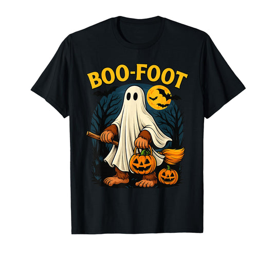 Boo-Foot Funny Bigfoot Ghost Costume Halloween Sasquatch T-Shirt