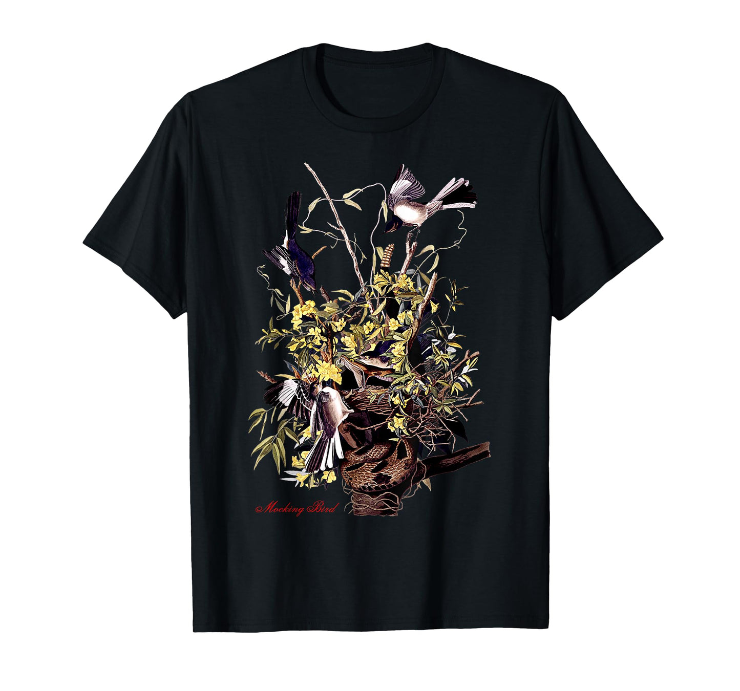 Audubon Mocking Bird North American Birds Education Nature T-Shirt