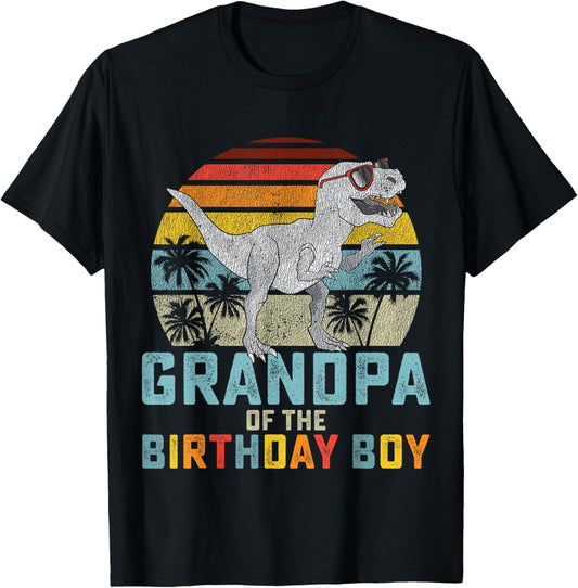 Grandpa Dinosaur of the Birthday Boy Matching Family T-Shirt