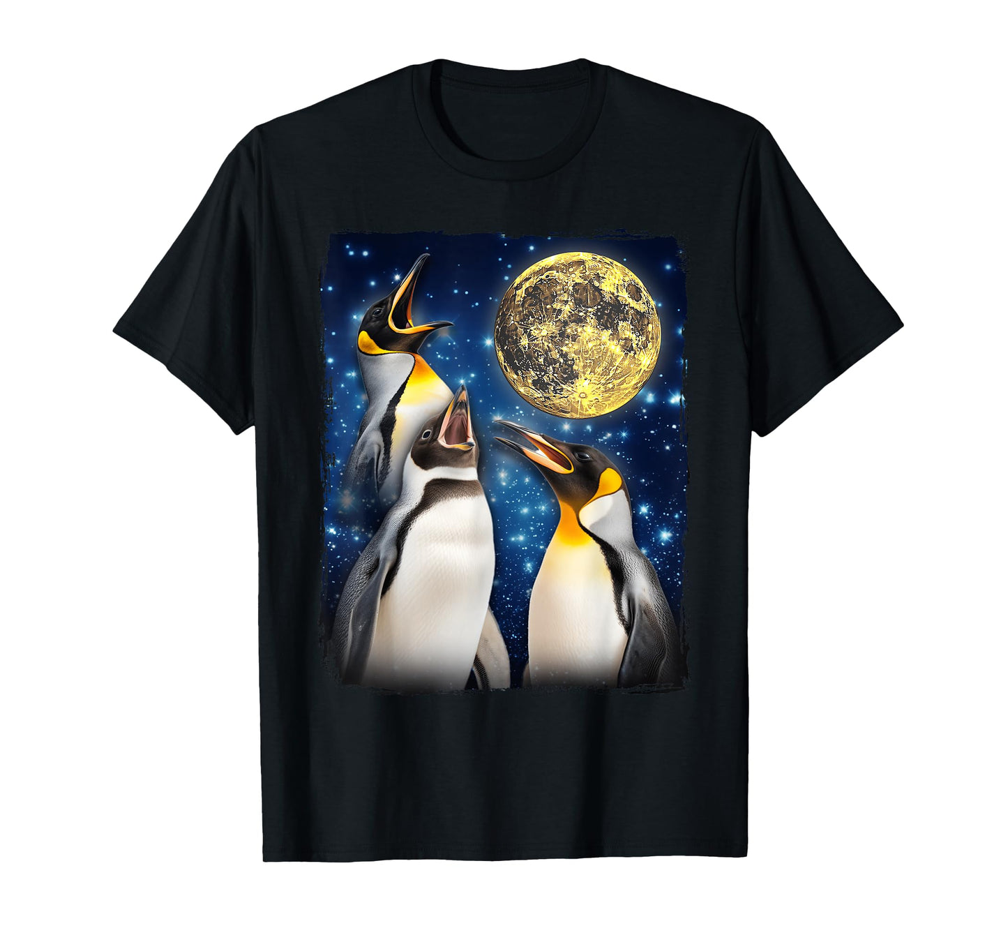 Penguins Howling At The Moon T-Shirt
