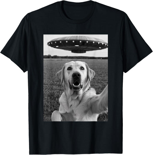 Funny Labrador Retriever Ufo Selfie T-Shirt