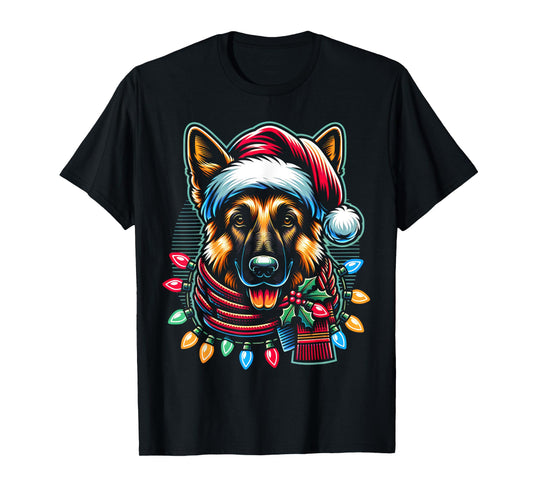 Christmas German Shepherd Xmas Shepherd Mom Dog Lover Womens T-Shirt