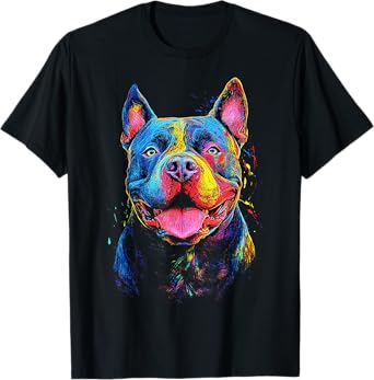 American Bully Dog Graphic Pet Art American Bully Men Women Kids T-Shirt