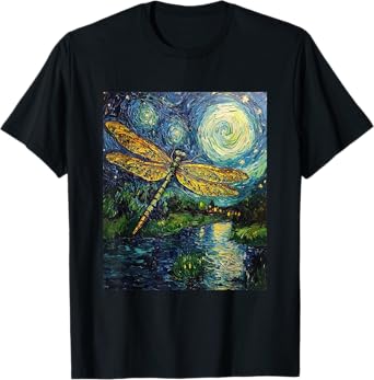 Dragon-fly - Van Gogh Style - Starry Night T-Shirt