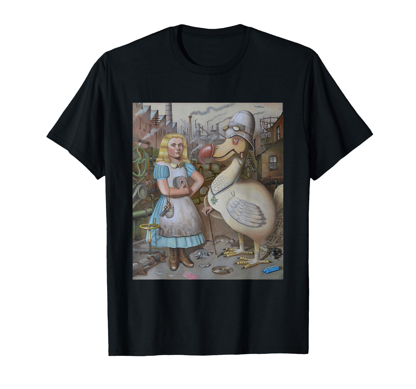 Steampunk Alice and Dodo bird T-Shirt