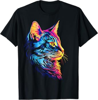 Cat Graphic Pet Art Cat T-Shirt