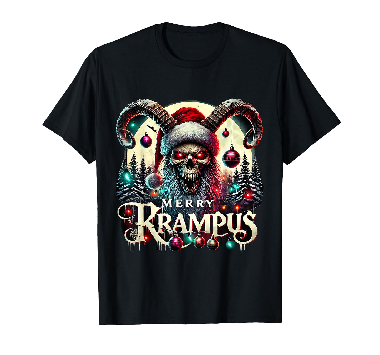 Merry Krampus Christmas Krampus Is Coming To Town Horror T-Shirt