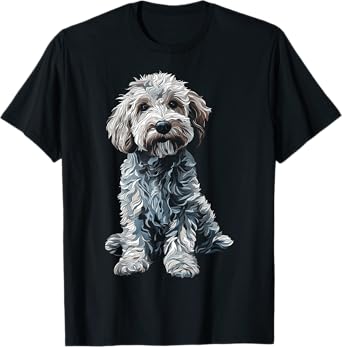 Labradoodle Dog Motif Pet Artwork Labradoodle T-Shirt