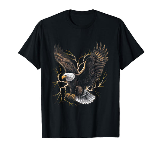 Bald eagle Bird Nature Usa Lightning T-Shirt