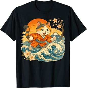 Kawaii Cat Anime Japanese Funny Art Gifts Men Women Kids T-Shirt