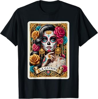 La Catrina Tarot Card Day of the Dead Dia de los Muertos T-Shirt