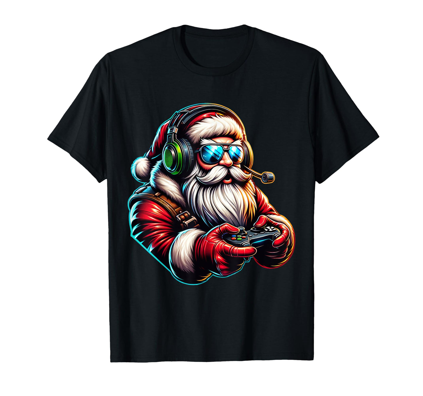 Christmas Gamer Boys Video Game Santa Xmas T-Shirt