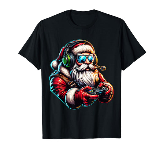 Christmas Gamer Boys Video Game Santa Xmas T-Shirt
