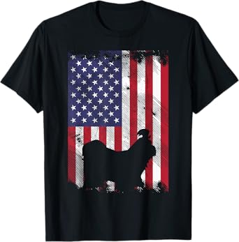 Shih Tzu America Flag Vintage Patriotic Dog Lover Owner Gift T-Shirt for Women Kids Men